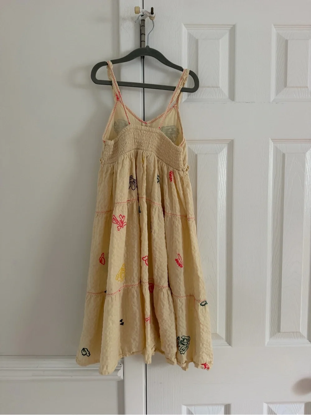 ZARA Girls Embroidered Floral Butterfly Coral Reef Dress Summer Vacation Beach 9